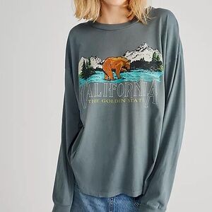 Daydreamer California Golden State Graphic Long Sleeve Stormy Sea Grey M